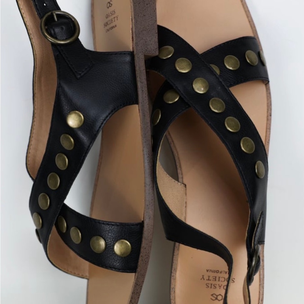 NWOT OASIS SOCIETY Kylie - Studded Cross Band Sandal, Sz 6.5